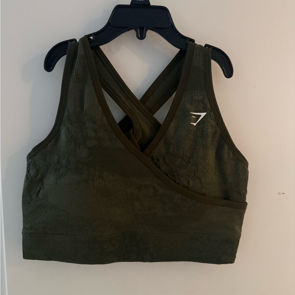 Gymshark NWOT Hunter Green Cross-Back High-Impact Sports Bra